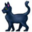 Emoji de gato negro U+1F408 U+2B1B