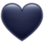 Emoji corazón negro U+1F5A4