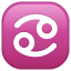 Emoji del signo del Zodiaco Cáncer U+264B