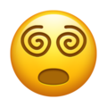 Emoji con ojos en espiral U+1F635 U+1F4AB
