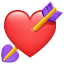 Emoji de corazón con flecha U+1F498