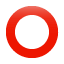 Icono de círculo hueco rojo U+2B55