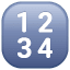 Emoji de tecla de número U+1F522