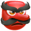 Máscara de Tengu roja con la nariz larga U+1F47A