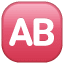 Símbolo del botón AB U+1F18E