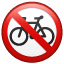 Ciclistas prohibidos U+1F6B3