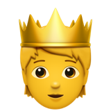 Emoticono de hombre con corona U+1FAC5