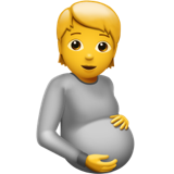 Emoticono de persona embarazada U+1FAC4