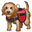 Emoji de perro de asistencia U+1F415 U+1F9BA