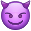 Emoji con cuernos U+1F608