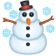 Emoji muñeco con copos de nieve U+2603