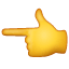 Emoji del dedo índice hacia la izquierda U+1F448