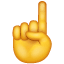 Emoji de un dedo índice hacia arriba U+261D