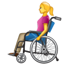 Mujer en silla de ruedas WhatsApp U+1F469 U+1F9BD