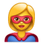 Emoji superhéroe U+1F9B8 U+2640